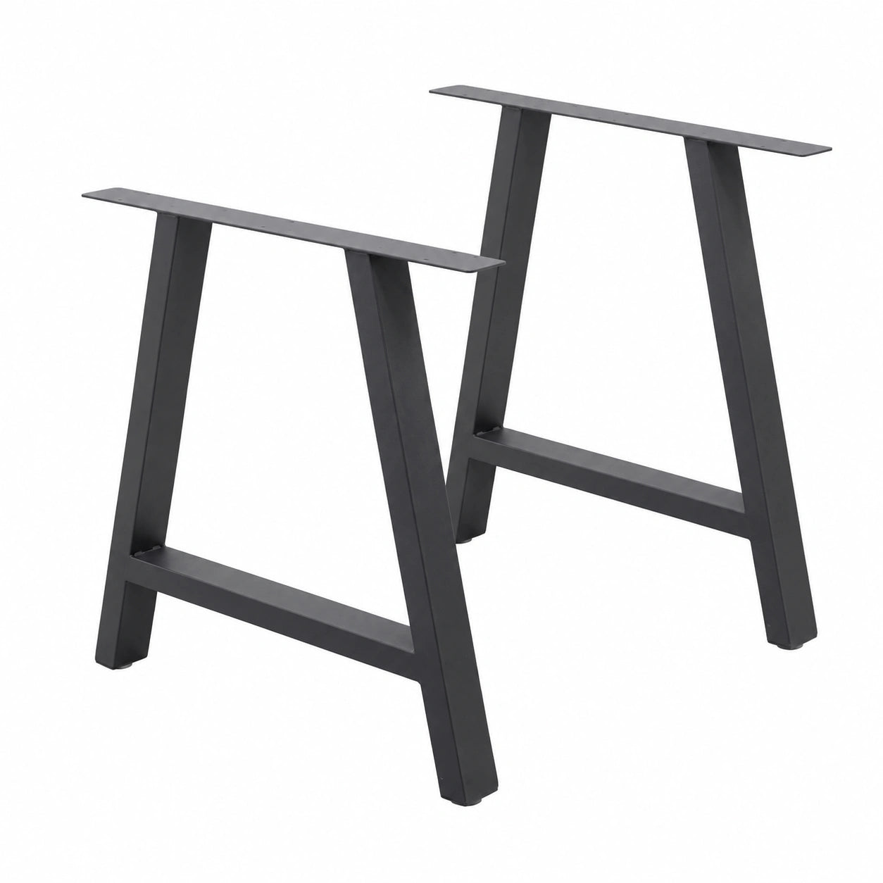 Set di 2 Gambe per Tavolo in Acciaio Antracite - Design Industriale 70x72 cm