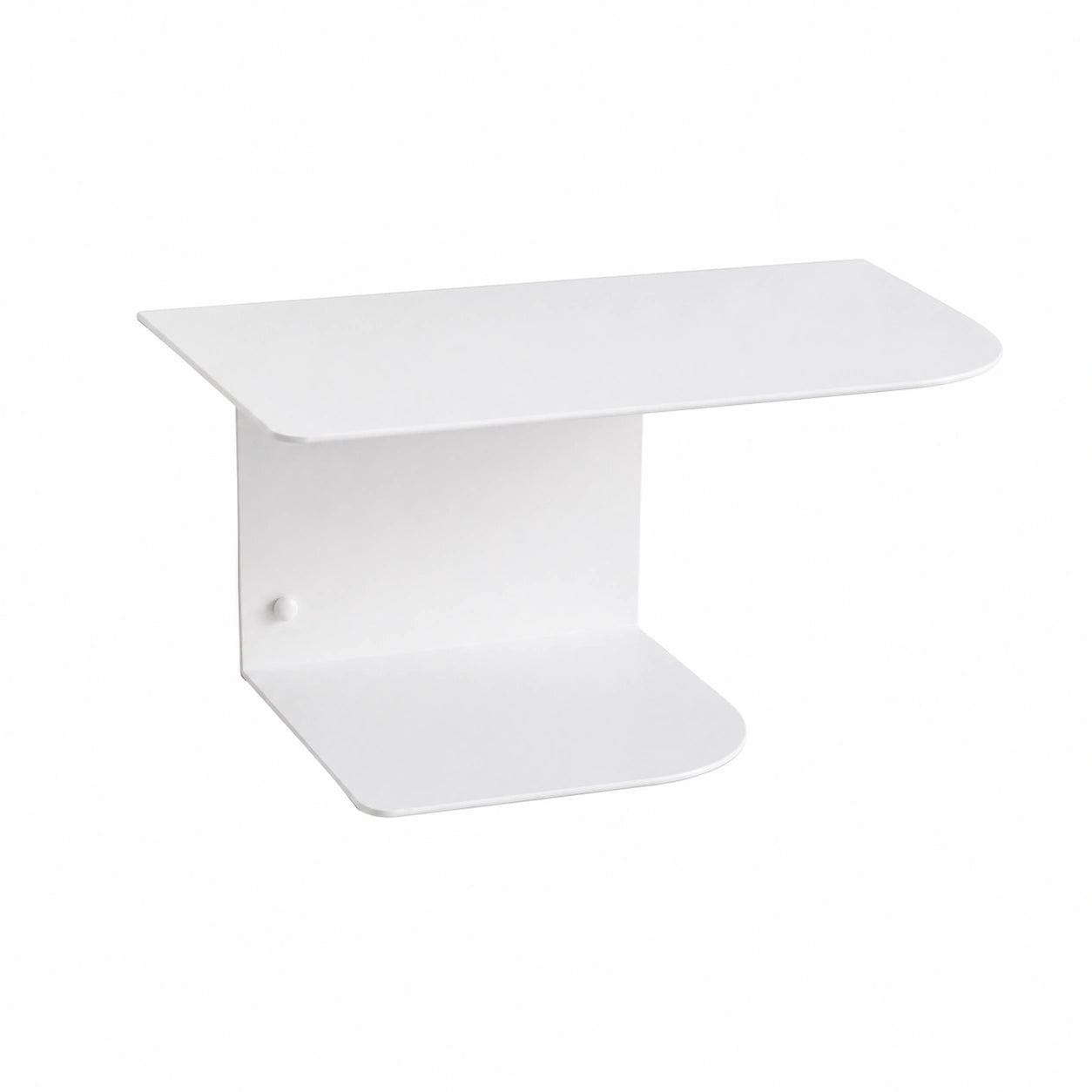 Set di 2 Comodini Sospesi per Camera da Letto 40x20 cm, Bianco, con 2 Ripiani