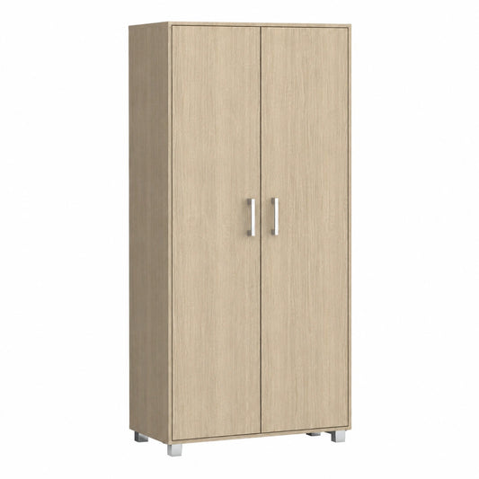 Scarpiera Moderna a 6 Ripiani in Rovere e Bianco