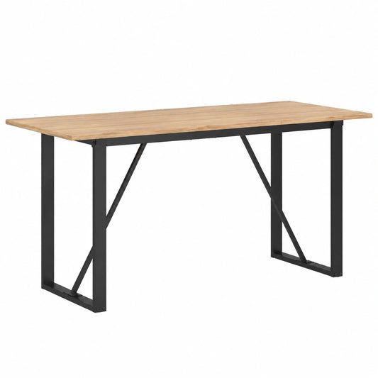 Base in acciaio per tavolo da pranzo industriale, 120x60x73 cm, verniciata a polvere