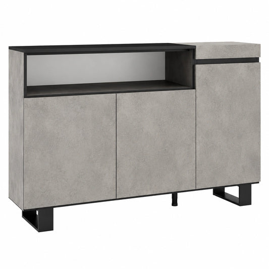 Credenza Industriale Moderna 150x87x35cm con 3 Ante, Perfetta per Cucina e Ingresso