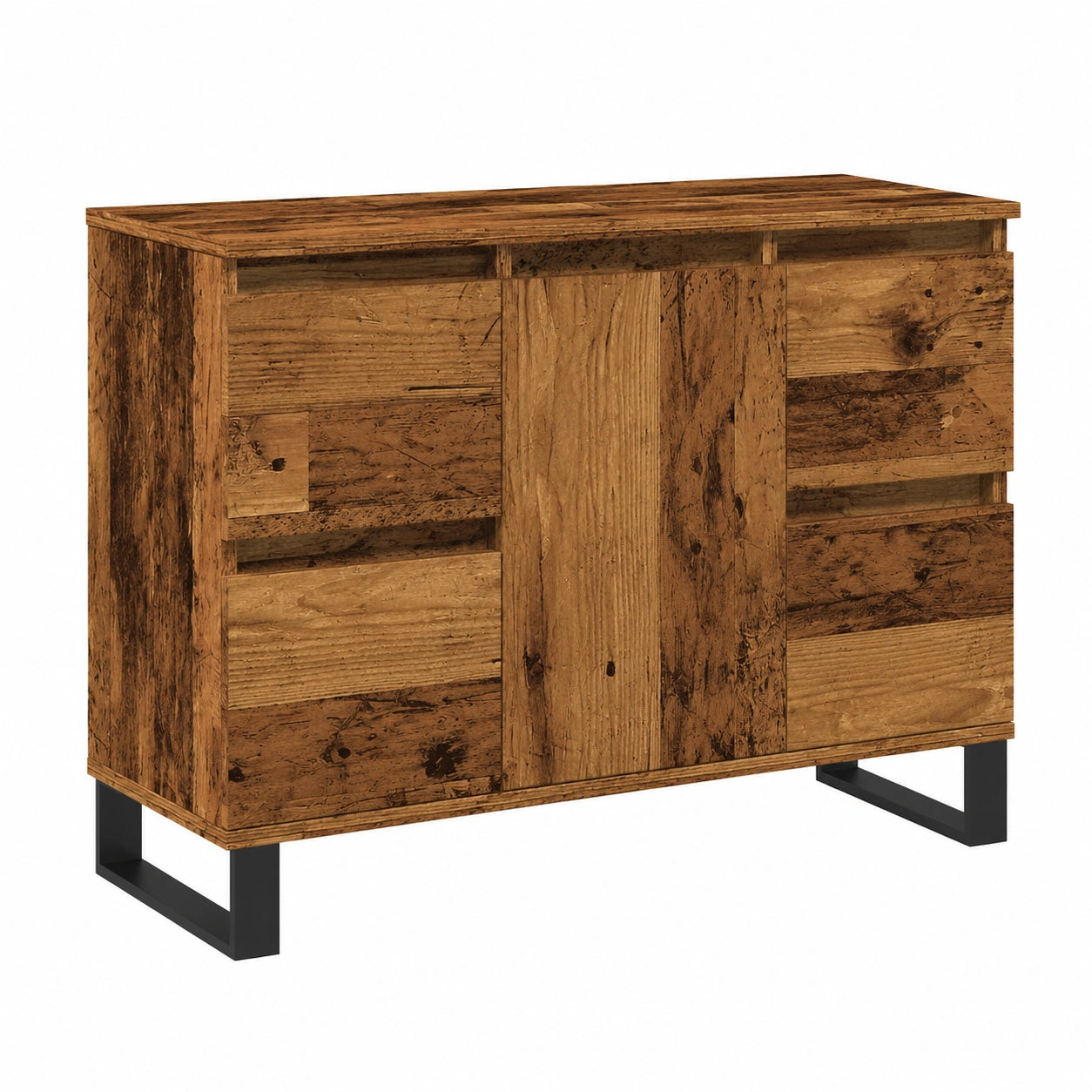 Mobile Bagno Vintage in Legno con Lavabo 80x33x60 cm