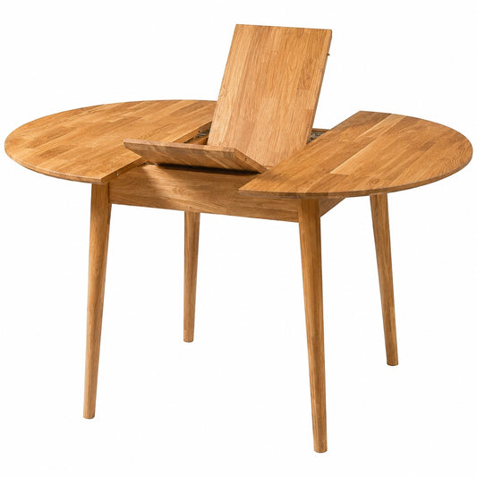 Tavolo da pranzo allungabile 100-130 cm in quercia massello stile nordico